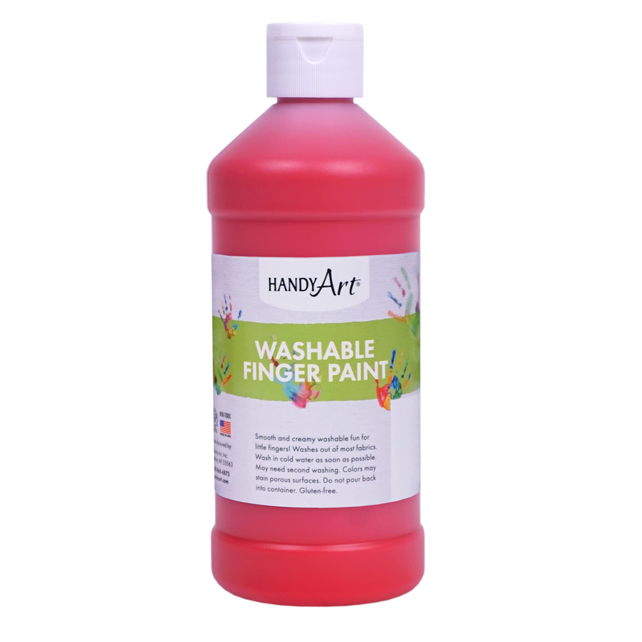 Handy Art 16 oz Washable Finger Paint (Red)